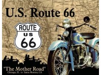 Enseigne Route 66 en métal  / The mother road